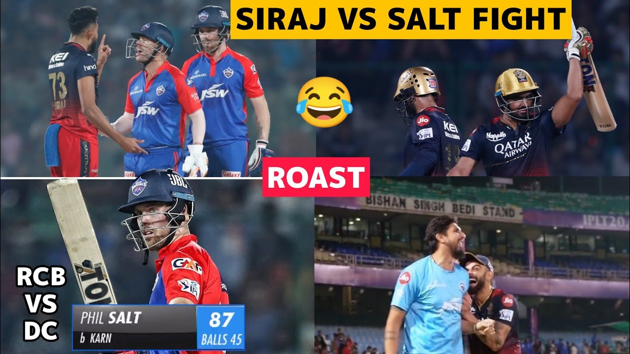 SIRAJ VS SALT FIGHT 😂 VIRAT KOHLI AND GANGULY HANDSHAKE 🤝🥺 RCB VS DC ...