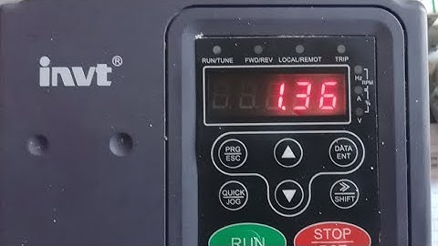 How To Program Invt Chf 100a Parameter With Jog Setting