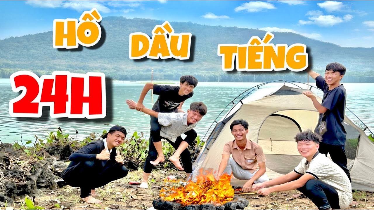 Anh Ba Phai | Thử Thách 24h Cắm Trại Ở Hồ Dầu Tiếng Một Ngày Bất Ổn 😵‍💫