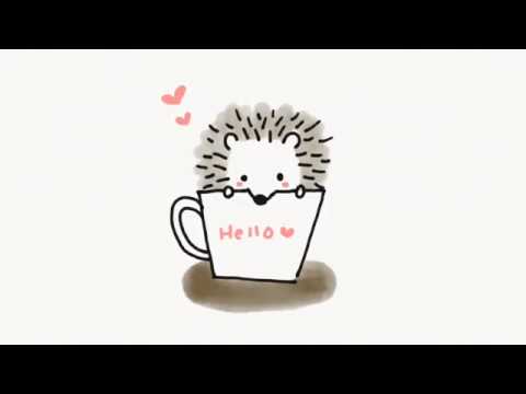 ハリネズミのイラスト Hedgehog 簡単かわいいイラストレッスン42