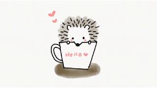 ハリネズミのイラスト〜Hedgehog〜簡単かわいいイラストレッスン42