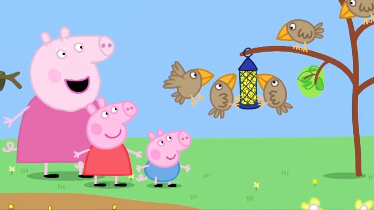 What Is A Bird Feeder Peppa Pig Animal Cartoon For Kids 2019 Youtube