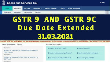 GST Annual Return Due Date Extented | GSTR 9 Due date Extended to 31st March 2021 | GST Updates