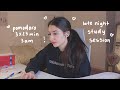 🌙  late night STUDY WITH ME real time background noise (with breaks & timer) | business student