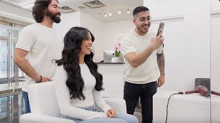 hair gloss + style with Turkish stylists in Washington DC | salon vlog