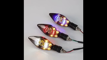 Dual Color Motorcycle LED Turn Signal Lights Yellow DRL Brake White Red Blue LED Moto Indicator