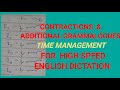 Contractions and Addl  Grammalogues   Dictation  Stenographer English  80 / 100   wpm for  SSC