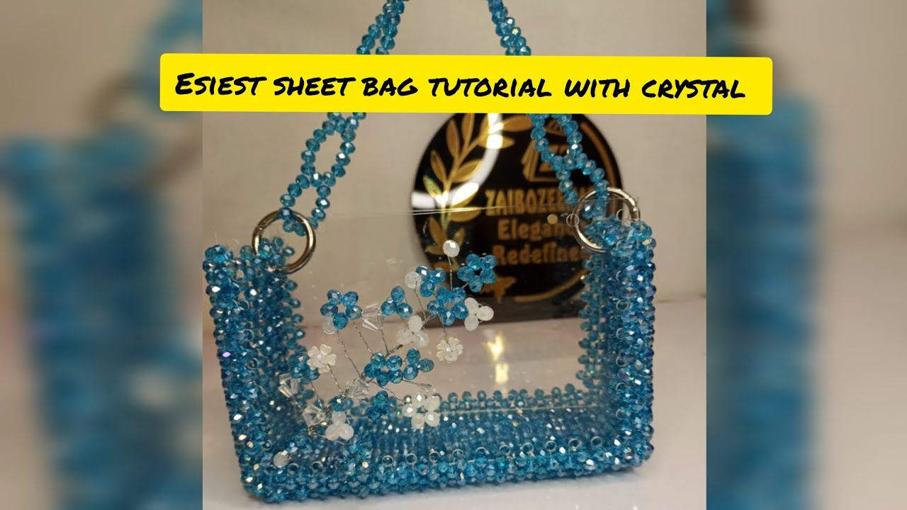 Easiest ever tutorial for making bead bag with acrylic sheet/plates best for beginners 💙🤌