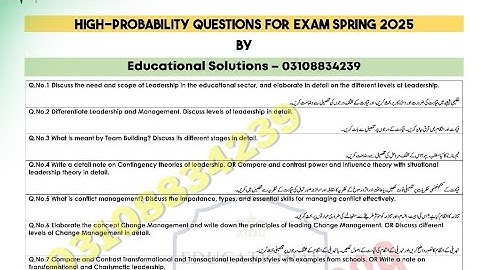 B.Ed 8618 Most important questions 2025 💯🔥 |B.Ed 8618 guess paper 2025 #8618 #aiou #8618guesspaper