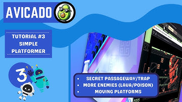 Construct 3 Tutorial #3 - Adding moving platforms, secret passageways & more enemies - #avicado50