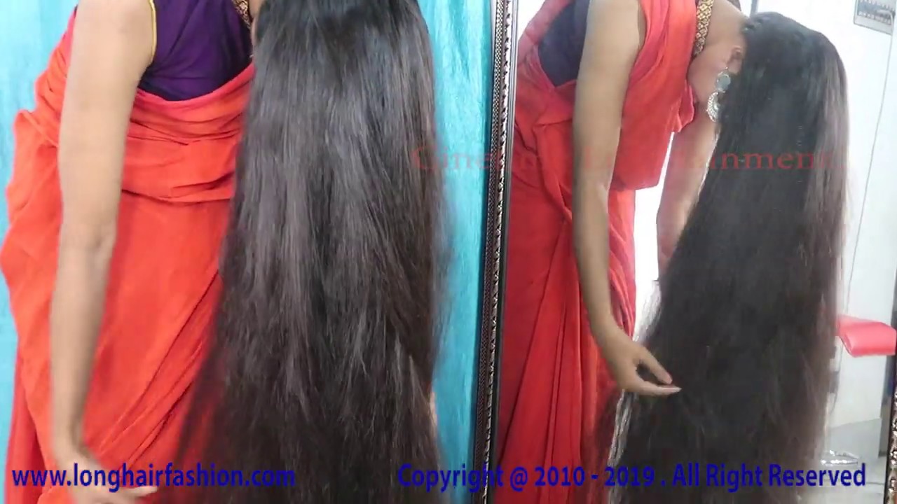 2 Minutes Doing Everything with Her Super Silky Long Hair