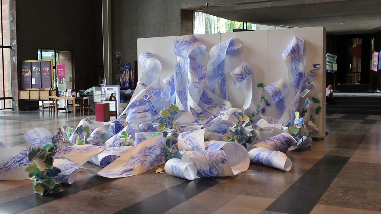 2021 July Giant Waves - after pupils works added on at the Coventry Cathedral