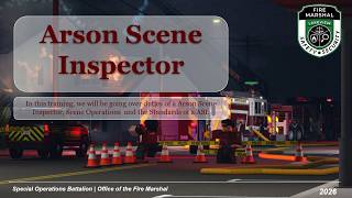 Full FMO | Arson Scene Inspector Training Slides. News
