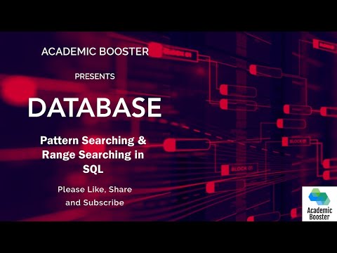 Lecture 28: Pattern Searching and Range Searching in SQL | Database Management System