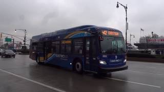 NYC Bus West Side Pier bound XE40 0012 M42 at 43 Av