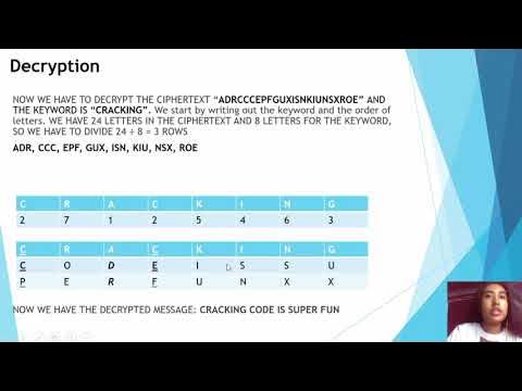 Myszkowski Transposition Cipher Tutorial by Veronica Guerrero and ...