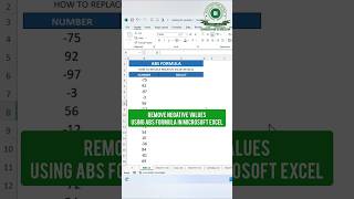 Convert negative numbers into positive instantly using the ABS function! 🚀