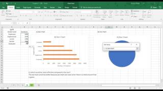 Excel 2016 How to create a pie chart from a bar chart