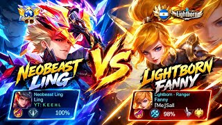 LING VS FANNY IN HIGH RANK! WHO WILL WIN? GLOBAL LING FAST HAND SOLO RANK - MOBILE LEGENDS screenshot 1