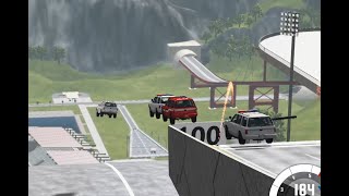 BeamNG - Gavril Roamer 4х Cars vs Jump Arena Map - BeamNG Drive | Game Video Clips (GVC) screenshot 2