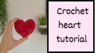 Easy crochet heart tutorial for beginners