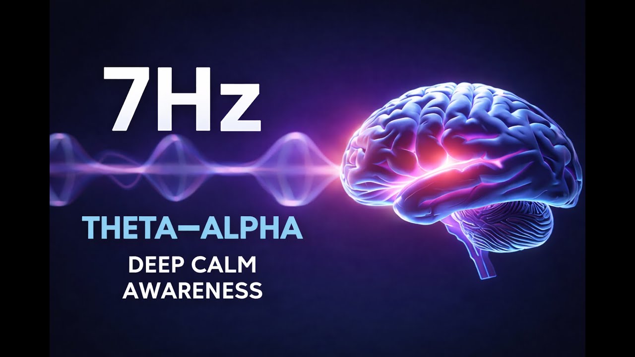 7-Hz Theta–Alpha Bridge | Continuous Play (8 Hours)