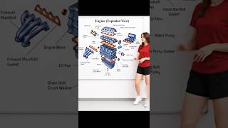 Engine exploded view #engine #explodedview #enginehead #enginecooling #shortvideo