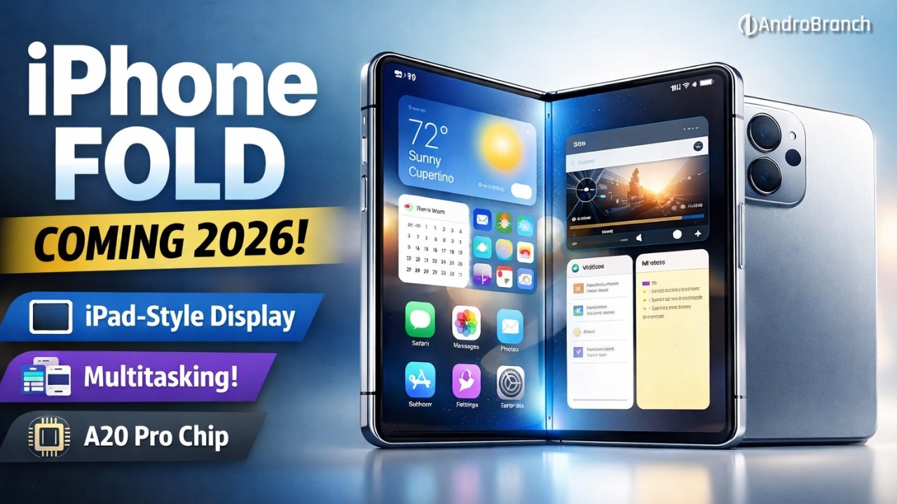 Apple’s First Foldable iPhone is Coming? iPhone Fold 2026 Launch and Specs Leak || AndroBranch