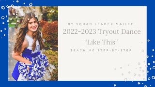 2022-2023 Tryout Dance Teaching Step-by-Step