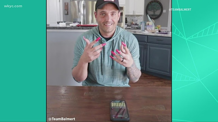 Check this out!  Wife challenges husband to wear acrylic nails for a day