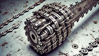 видео: Нож из дамасской стали из старой бензопилы! картинка: Нож из дамасской стали из старой бензопилы!