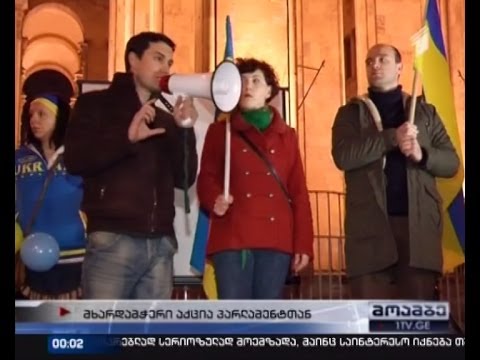 უკრაინელთა მხარდასაჭერი აქცია თბილისში