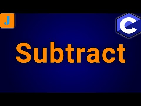 How To Subtract In C