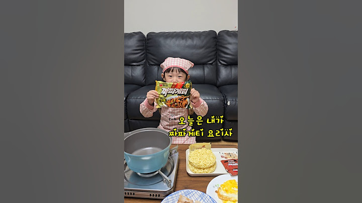 아빠 오늘은 내가 짜파게티 요리사~ㅋㅋ