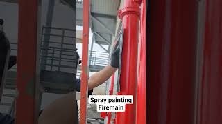 Spray Painting Firemain #spray #work #water #ffiremain #red