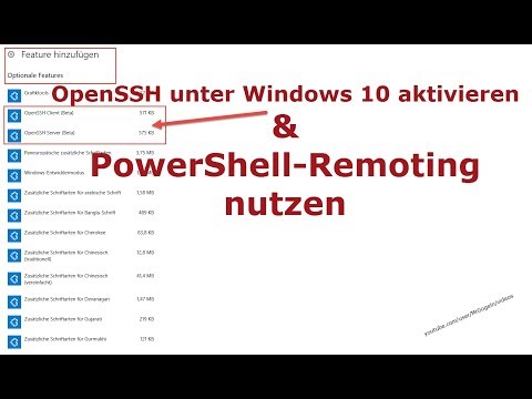 Open SSH unter Windows 10 aktivieren.