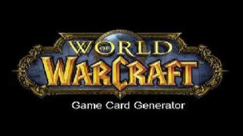 World of Warcraft Game Card Duplicator Free Game Time