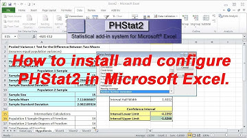 How to install and configure PHStat2 in Microsoft Excel.