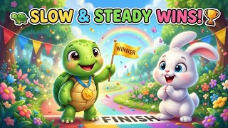 🐰🐢 Rabbit vs Turtle Race Adventure | Best Friendship Story for Kids | Nursery Rhymes