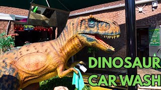 Dinosaur Car Wash - Getting My Car Washed by Animatronic Dinos!