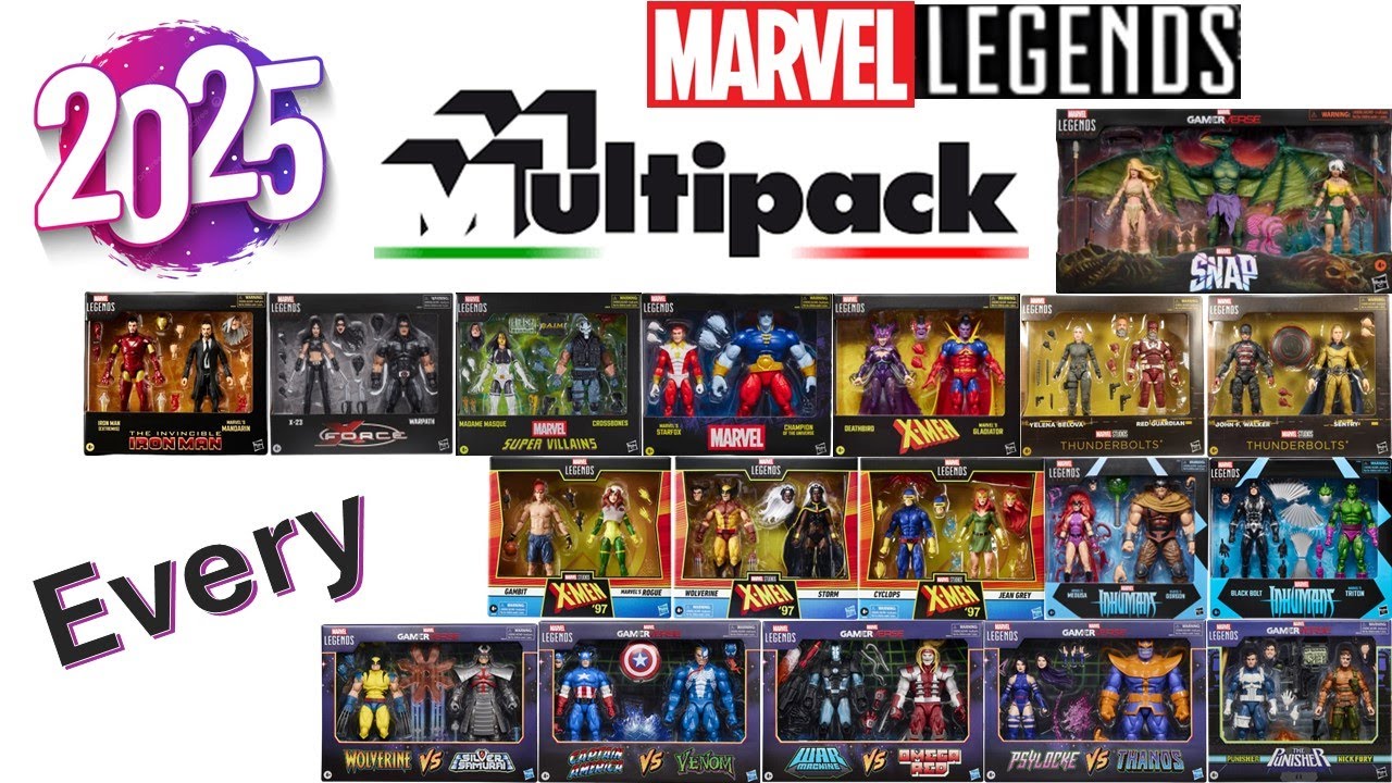 Каждый - 2025 - Мультипак - Marvel Legends - Сравнительный список - Наборы из 2, 3 фигурок