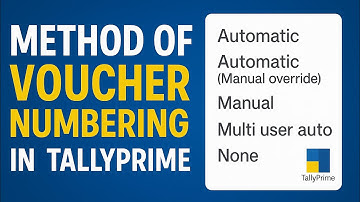 Methods of Voucher Numbering in Tally Prime | How To Set Invoice No in Tally | Automatic,Manual