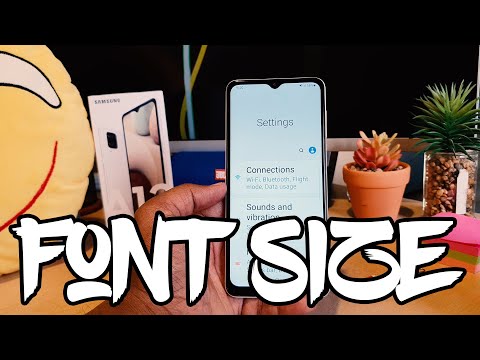 How to change font size in Samsung Galaxy A12