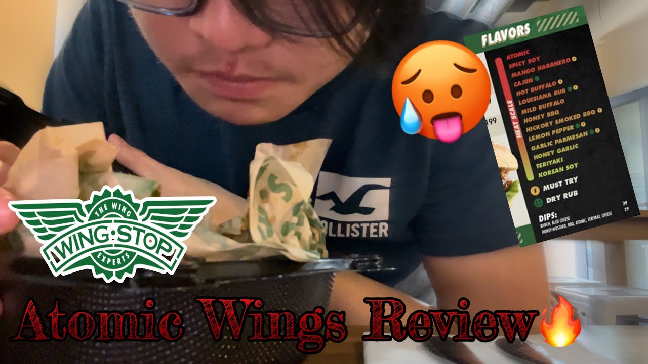 Wingstop Atomic Wings Food Challenge/Review (SO HOT & SPICY!!!) 🥵🌶️🔥