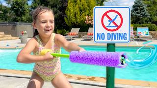 Gabriella and Matteo Learn Pool Rules
