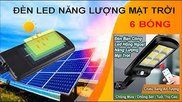 Đèn Năng Lượng Mặt Trời 6 Bóng Cảm Biến Chuyển Động Chống Trộm - Kèm Điều Khiển Từ Xa