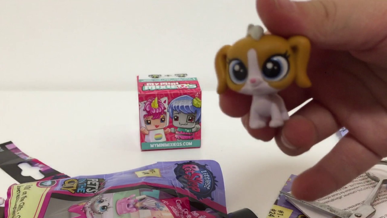 Распаковка и обзор пакетиков Littlest Pet Shop и коробочки my mini mixieqs