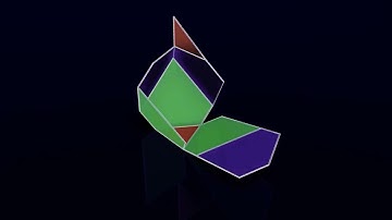 🌀🎼 0003M | 4K Motion Graphics | Music | Net of Truncated Triangular Trapezohedron | Duerers Solid