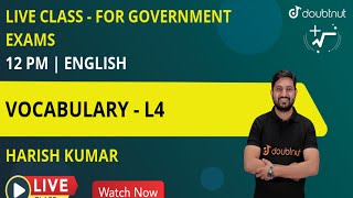 SSC 2021| Vocabulary | Idioms and Phrases | English | Harish Sir | 12 PM | Doubtnut