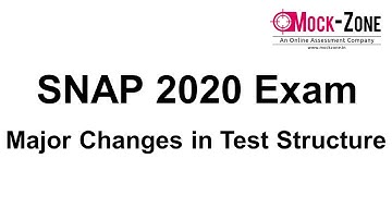 SNAP 2020 Exam || Major Changes In Test Structure || Must Watch